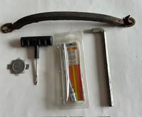 Old Auto Tools - Spark Plug Tool - Wrench - Battery Carrier etc.