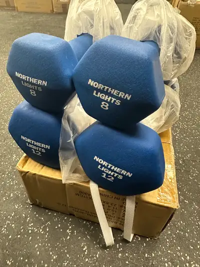 Brand New Northern Lights Neoprene Dumbbells Set (8lbs, 12lbs), View more