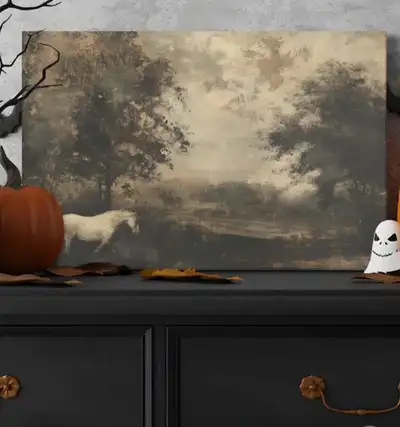 Year of the horse! Selling a brand new canvas of a horse scene. Used only for staging. Mint. 24x36”...