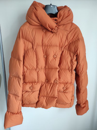 Women's 80% Down Lightweight Puffer Jacket - Size Large (Orange)