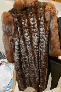 Fur Mink Coat: Long, XL: $300 OBO