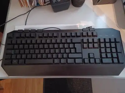 $30 - asus wired gaming keyboard, backlit kb v2, View more
