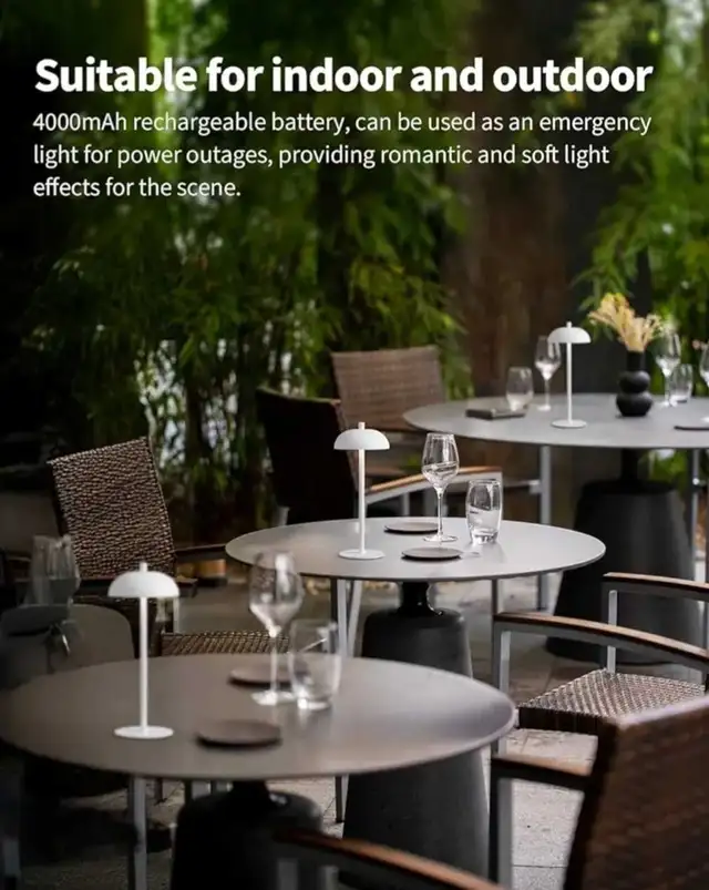 Ophouliy Cordless Table Lamp 2 Pack Rechargeable Battery Operate in Indoor Lighting & Fans in Markham / York Region - Image 4