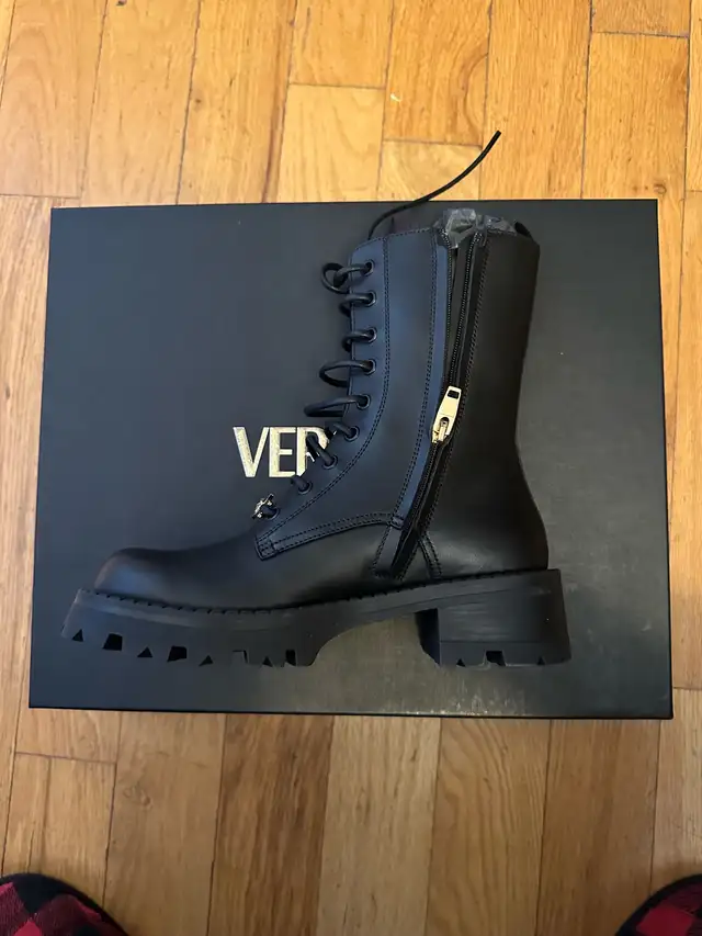 VERSACE Vegabond leather lace-up boots in Men's Shoes in Markham / York Region - Image 4