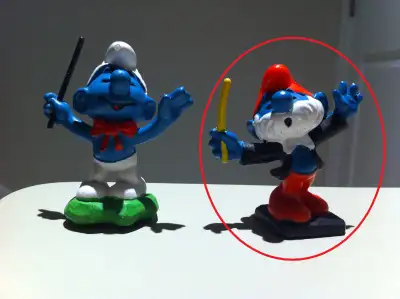 This ads shows two different Orchestra Conductor Smurfs and is offering Orchestra Conductor Papa Smu...