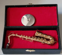 Miniature Alto Saxophone Musical Instrument with Stand and Case 