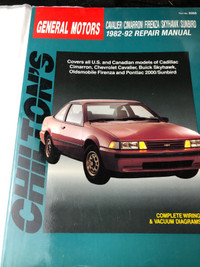 CHILTON 1982 -1992 CAVALIER FIRENZA SKYHAWK REPAIR MANUAL #M0230