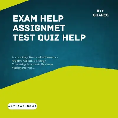 Assignment Help Exam Help Essay Writing Help All Courses A++, View more