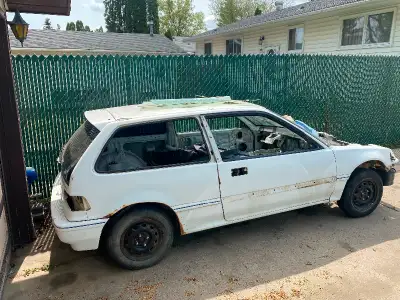 1989 Honda civic Sk plateable stripped shell asking $300 obo