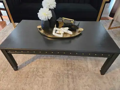 Black coffee table (accessories not included)