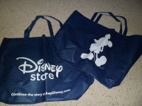 Pair ( 2 ) of Disney Store Mickey Mouse blue cloth bags NEW