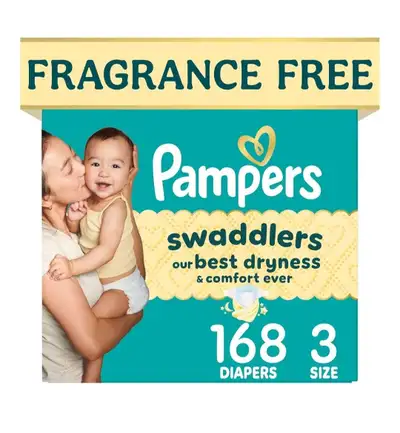 Pampers Swaddlers Size 3 168 Count, View more