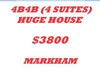 *NEWLY RENO 4B4B HOUSE for rent (to 6-8 people) in MARKHAM