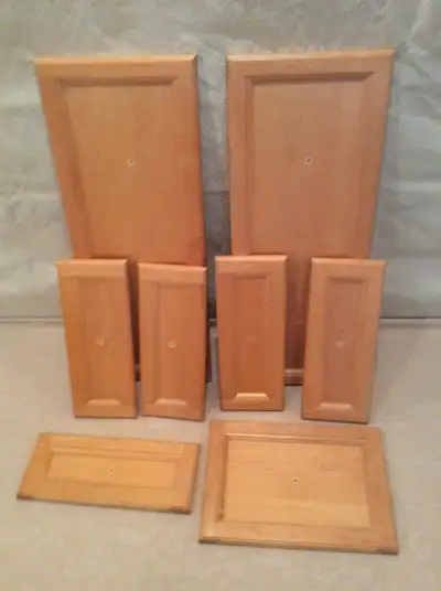 Cabinet doors made from Maple wood in Cathedral style and are finished with natural lacquer. There a...