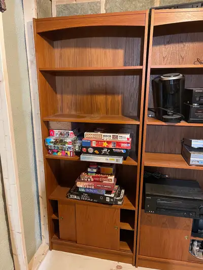 2 x Wood cabinets (Pair), View more