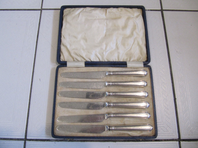 John Sherwood & Sons 6pc Sterling Silver Knife Box Set Cir 1900s in Arts & Collectibles in Mississauga / Peel Region