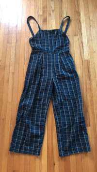 Plaid onesie/overalls