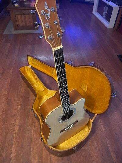 Jerzey Accoustic- Electric guitar with hard case, View more