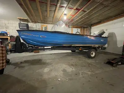 Get ready for your next fishing adventure with this classic Springbok Sport aluminum boat, paired wi...