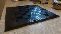 1 foot square (30 cm) glass checker or chess board 