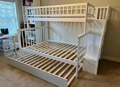 Kids Trundle Bunk Bed Twin over Full-Brand New, View more