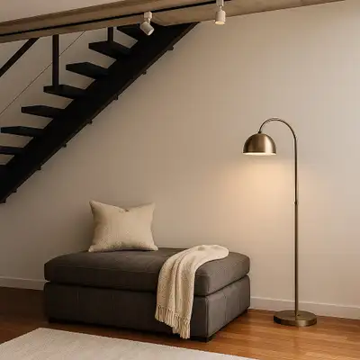 Modern Taupe Suede Ottoman / Coffee Table – 105×105 cm – Like N, View more