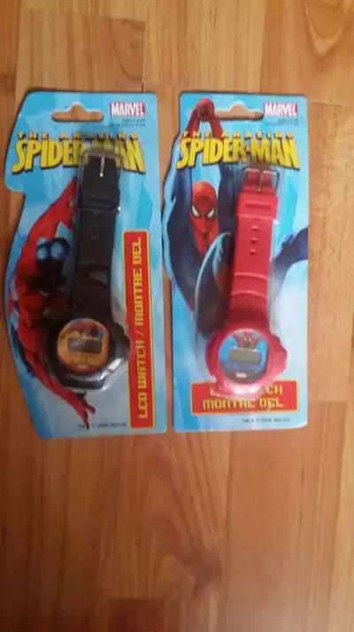 New Carded Set Of 4 Spiderman Watches By Creative Kids, View more