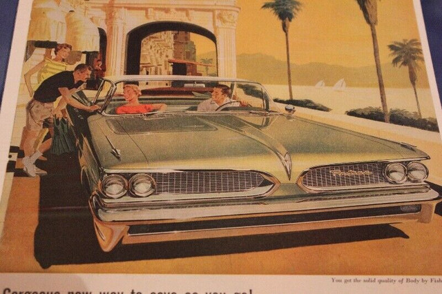 1959 Pontiac New V8 Original Ad in Arts & Collectibles in Calgary - Image 2