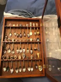 Spoon rack with collectable spoons