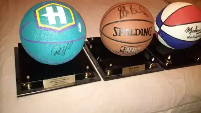 Raptors Basketball GU Signed Players Shoes COA + Jays Bobblehead, View more