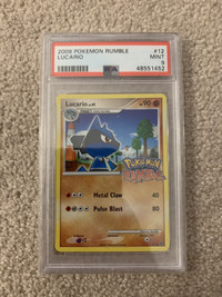 Pokémon 2009 Pokémon Rumble Lucario Reverse Holo Promo PSA 9