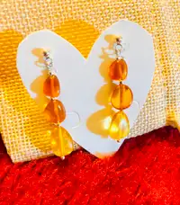 Baltic Amber sterling silver earrings