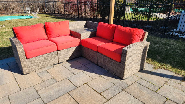 Rattan Aluminum Frame 4-seat Sectional in Patio & Garden Furniture in Kitchener / Waterloo - Image 2