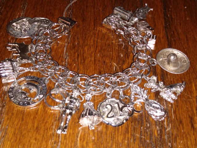 Vintage Sterling Silver Charm Bracelet in Jewellery & Watches in Delta/Surrey/Langley