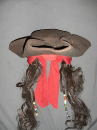 Captain Jack Sparrow Hat (Pirate Hat) Adult. One Size. Mint.