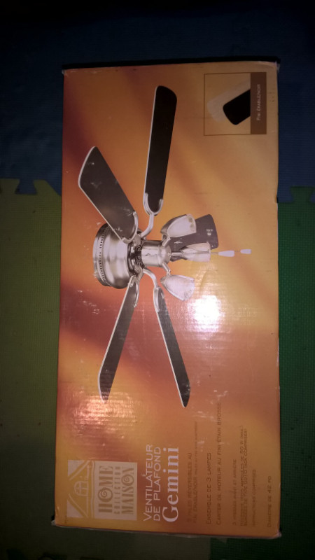 Selling Gemini ceiling fan with 5 reversible blades - brand new. in Indoor Lighting & Fans in Oshawa / Durham Region - Image 3