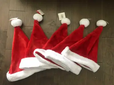 5 Santa Hats Christmas Party  Red White *BNWT*, View more
