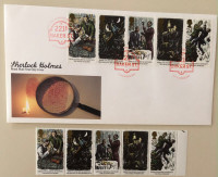 Sherlock Holmes Royal Mail First Day Cover & 5  Postage Stamps