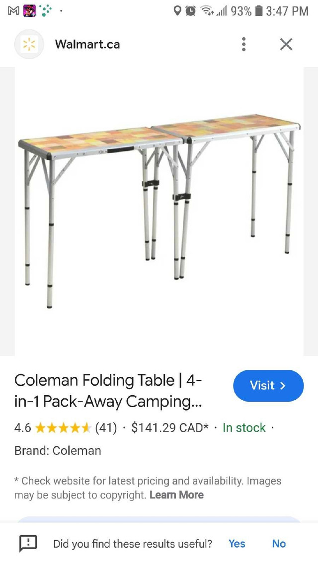 Colman pack-away 4in1 table in Other Tables in St. Catharines