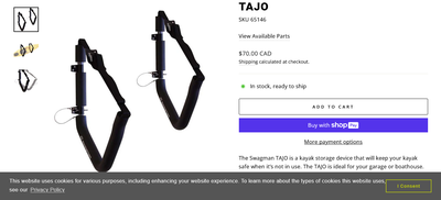 2 pair of racks for sale. Can mount on the side of your dock, shed or anywhere you can think of. So...