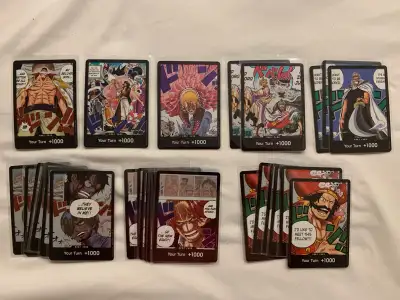 One piece cards alt art dons $1 each, View more