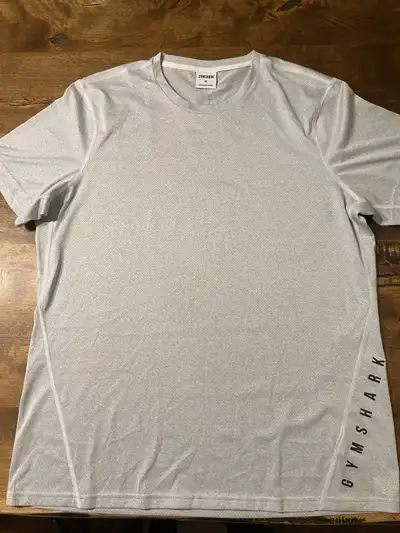 Gymshark Men's Workout Shirt – Size XL – Light Grey, View more