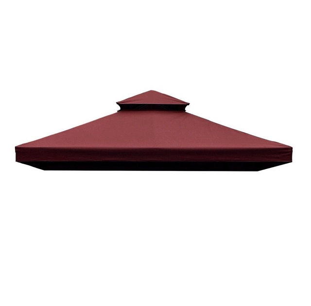 Outsunny 9.84’ x 9.84’ Square 2 Tier Gazebo Canopy Top Cover Patio