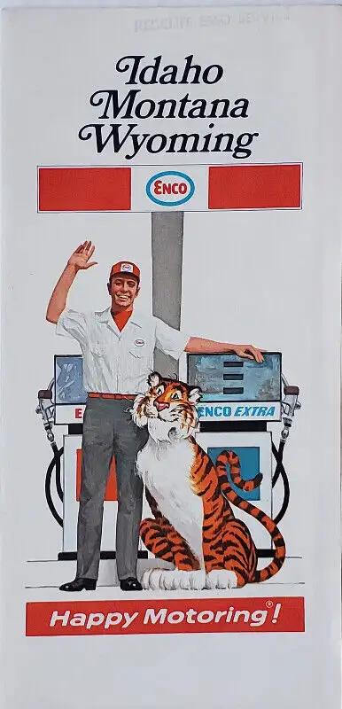 Idaho Montana Wyoming  1970 ENCO Road Map, View more
