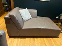 EQ3 Morten Chaise LH full grain leather in Mink