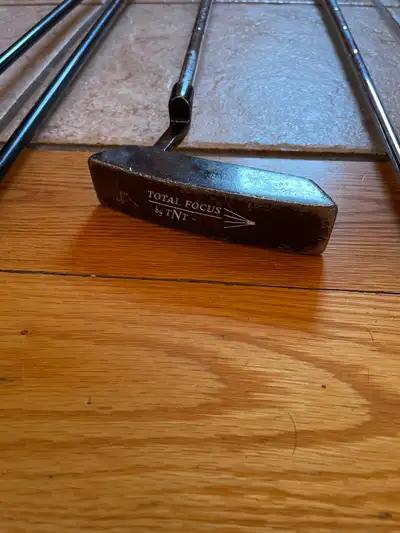 golf clubs and bag, View more