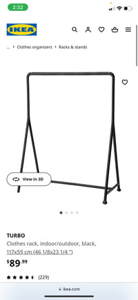 Clothing rack / rail