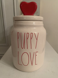 Rae Dunn puppy love canister 