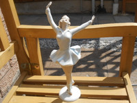 Vintage Wallendorf Porcelain Lady Figure Skater Figurine