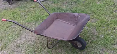 VERY SOLID 4 cu ft STEEL WHEELBARROW, View more